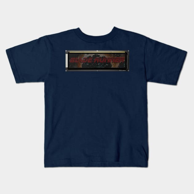 Blade Runner Dot Matrix Display Kids T-Shirt by DRI374